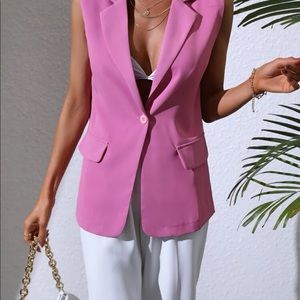 Single button vest blazer